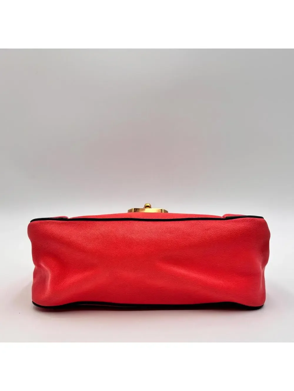 Chloé Square Elsie Chain Shoulder Bag Coral Pink Leather - Picture 2 of 11